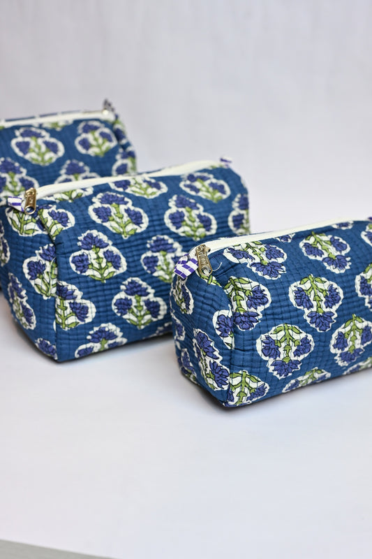 quilted multipurpose pouch (set of 3)