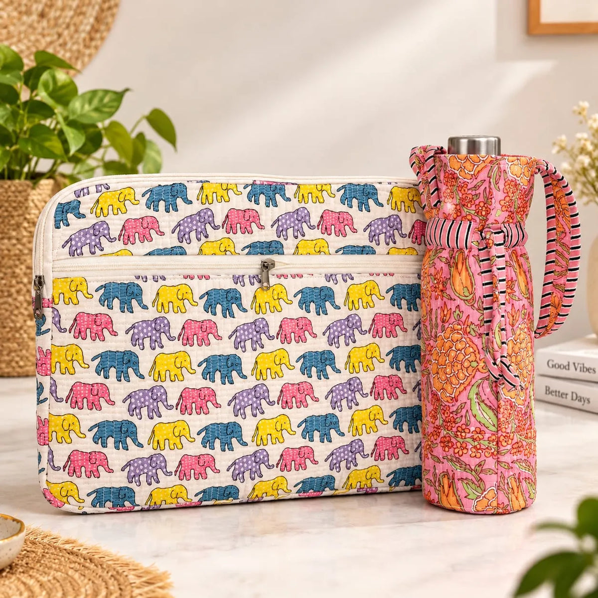Laptop Sleeve & 1 Litre Water Bottle Bag Combo