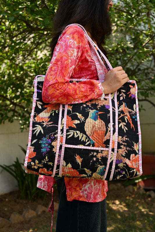 large printed tote