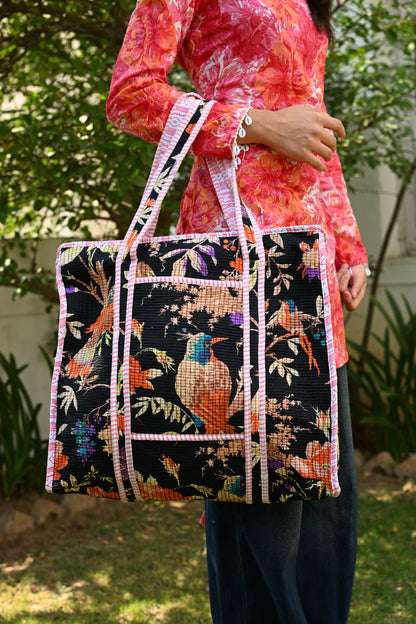 large printed tote