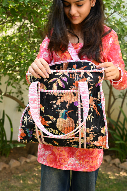 large printed tote
