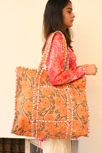 large printed tote