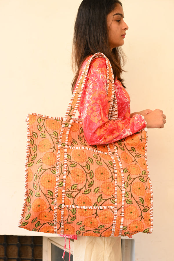 large printed tote