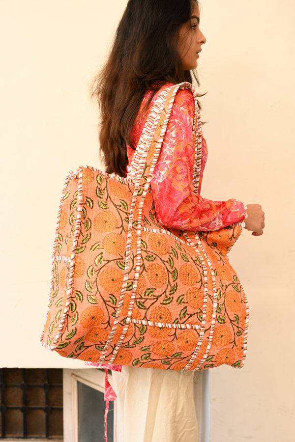 large printed tote