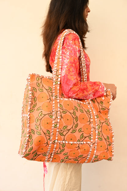large printed tote