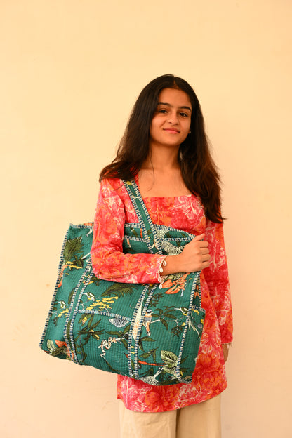 large printed tote