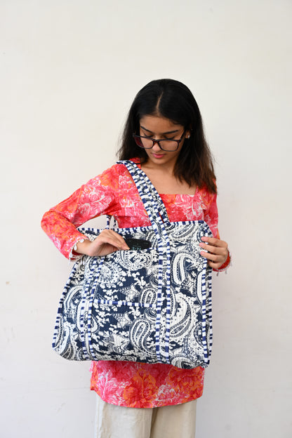 large printed tote