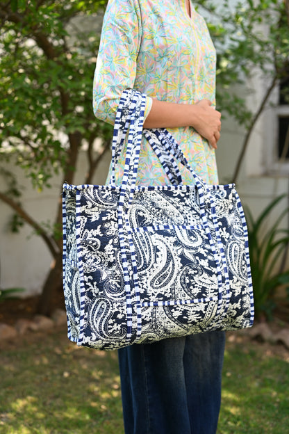 large printed tote