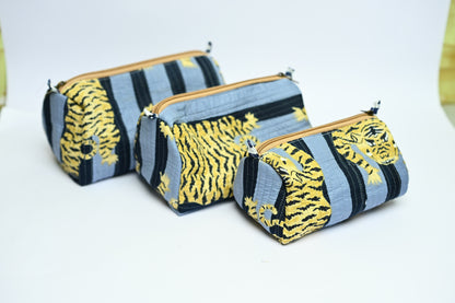 quilted multipurpose pouch (set of 3)
