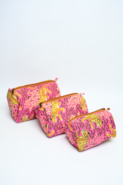 quilted multipurpose pouch (set of 3)