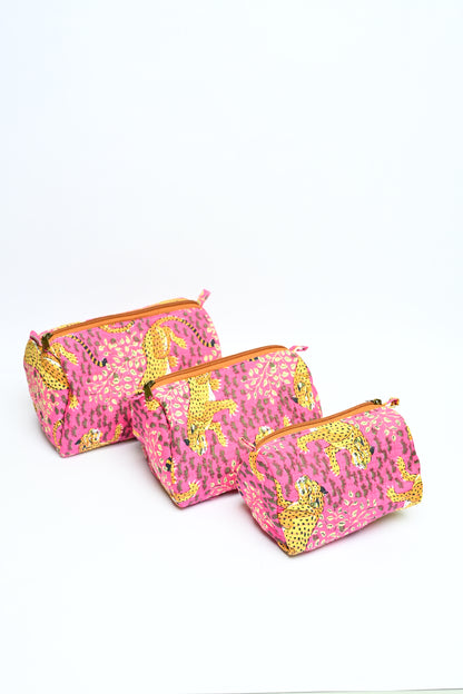 quilted multipurpose pouch (set of 3)