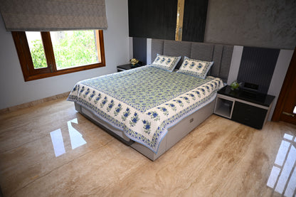 BLOCK BIRD HANDLOOK DOUBLE LARGE TNT JUTE BEDCOVER