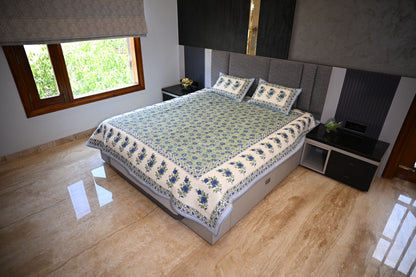 BLOCK BIRD HANDLOOK DOUBLE LARGE TNT JUTE BEDCOVER