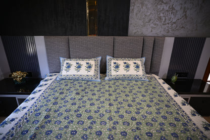 BLOCK BIRD HANDLOOK DOUBLE LARGE TNT JUTE BEDCOVER