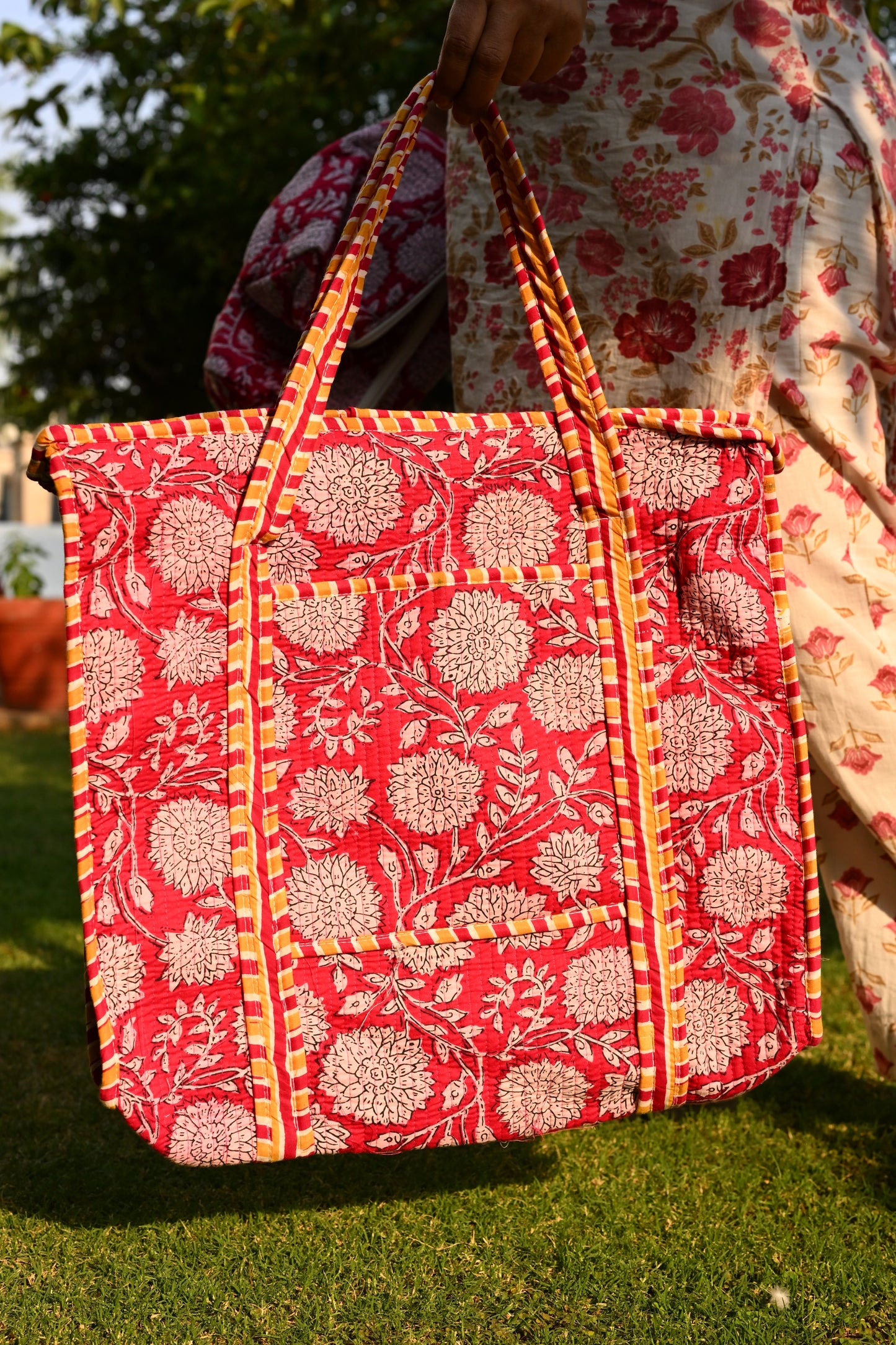 tote bag and 3 zip pouches