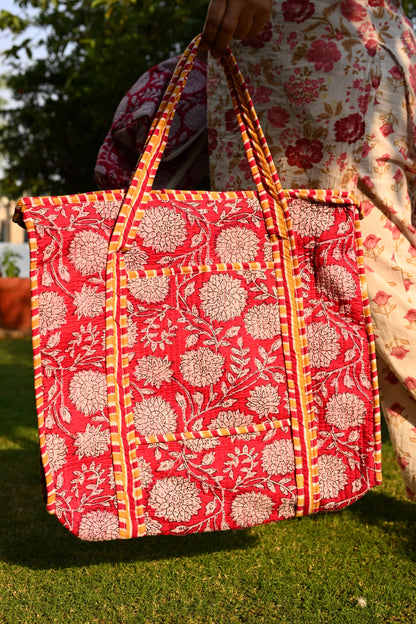 tote bag and 3 zip pouches