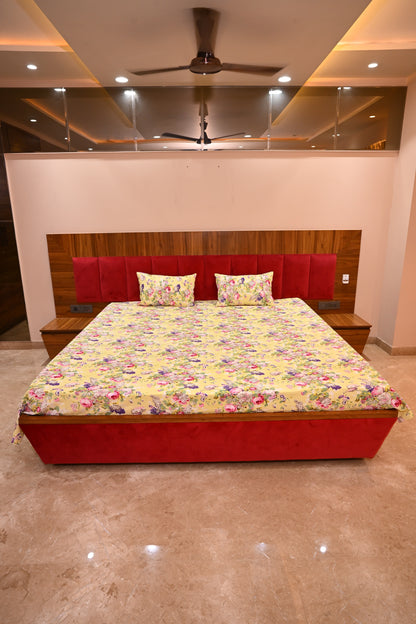 NATURE ART DOUBLE LARGE BEDSHEETS  BY BLUE BIRD