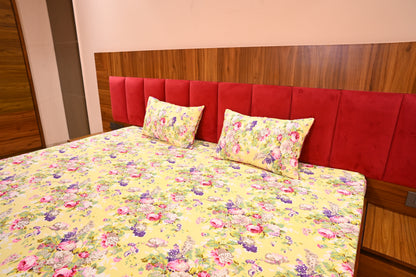 NATURE ART DOUBLE LARGE BEDSHEETS  BY BLUE BIRD