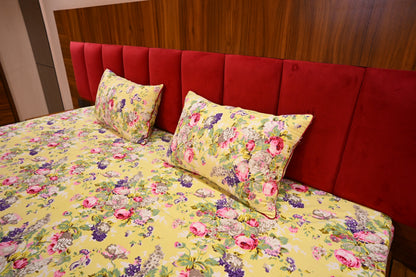 NATURE ART DOUBLE LARGE BEDSHEETS  BY BLUE BIRD