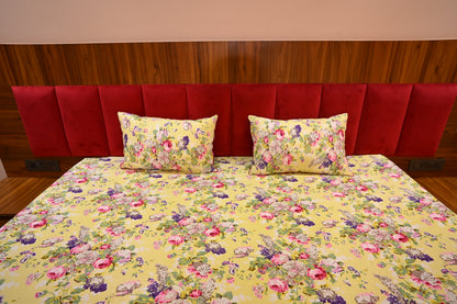 NATURE ART DOUBLE LARGE BEDSHEETS  BY BLUE BIRD