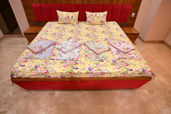 NATURE ART DOUBLE LARGE BEDSHEETS  BY BLUE BIRD