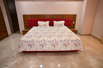 NATURE ART DOUBLE LARGE BEDSHEETS  BY BLUE BIRD