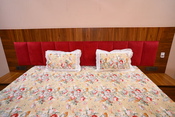 NATURE ART DOUBLE LARGE BEDSHEETS  BY BLUE BIRD
