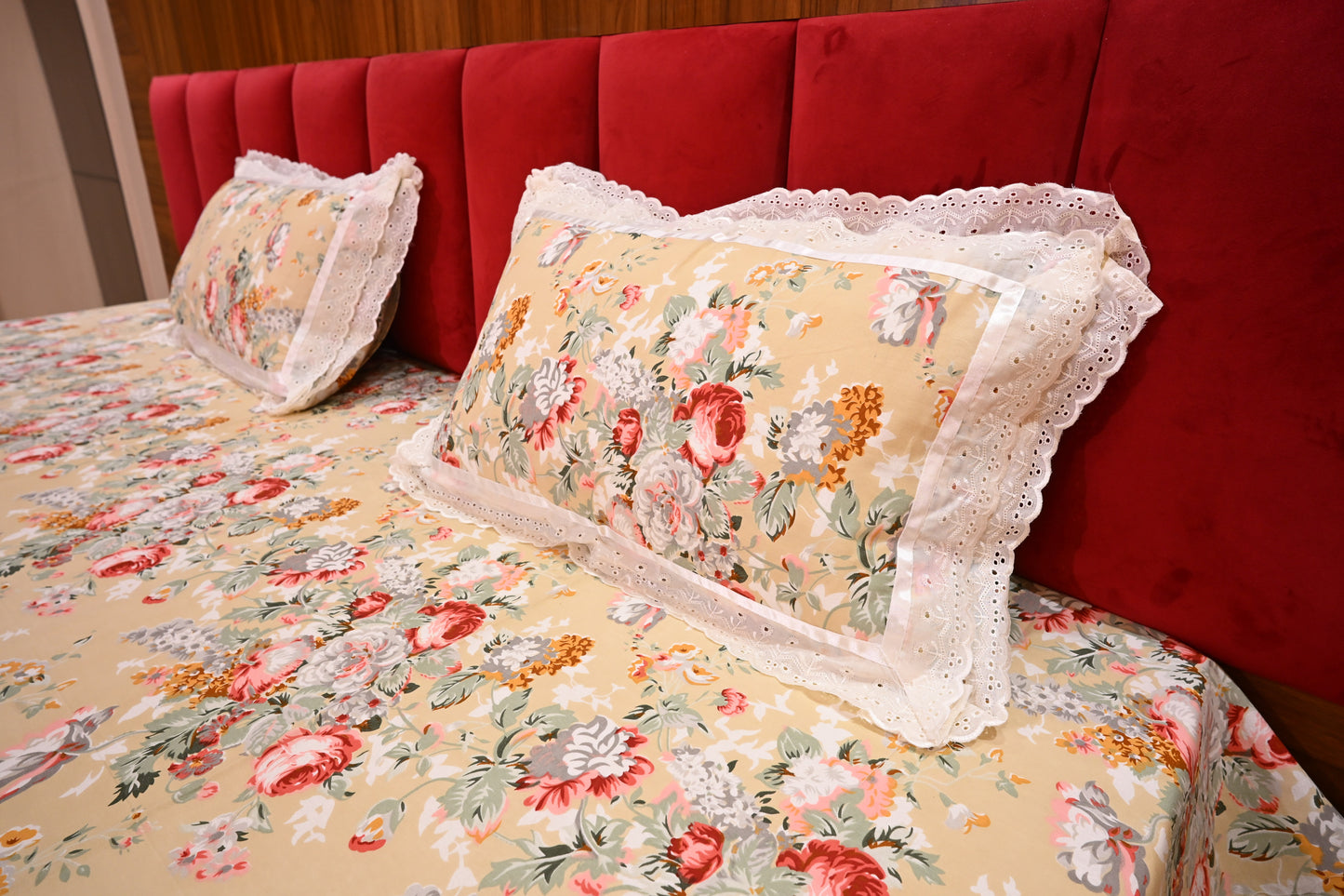 NATURE ART DOUBLE LARGE BEDSHEETS  BY BLUE BIRD