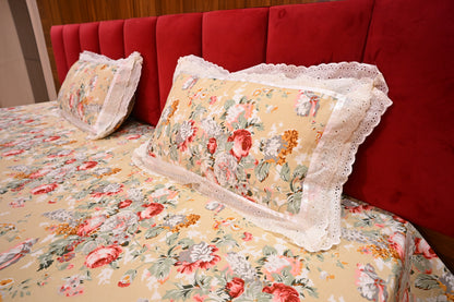 NATURE ART DOUBLE LARGE BEDSHEETS  BY BLUE BIRD