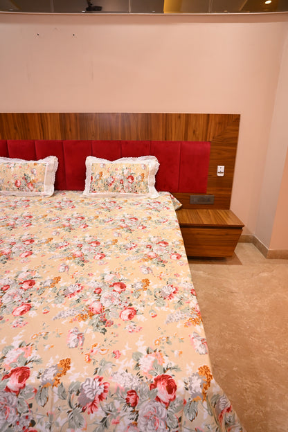 NATURE ART DOUBLE LARGE BEDSHEETS  BY BLUE BIRD