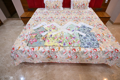 NATURE ART DOUBLE LARGE BEDSHEETS  BY BLUE BIRD