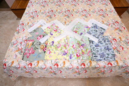 NATURE ART DOUBLE LARGE BEDSHEETS  BY BLUE BIRD