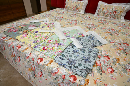 NATURE ART DOUBLE LARGE BEDSHEETS  BY BLUE BIRD
