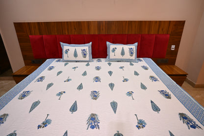 NATURE ART DOUBLE LARGE BEDSHEETS  BY BLUE BIRD
