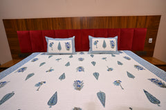 NATURE ART DOUBLE LARGE BEDSHEETS  BY BLUE BIRD