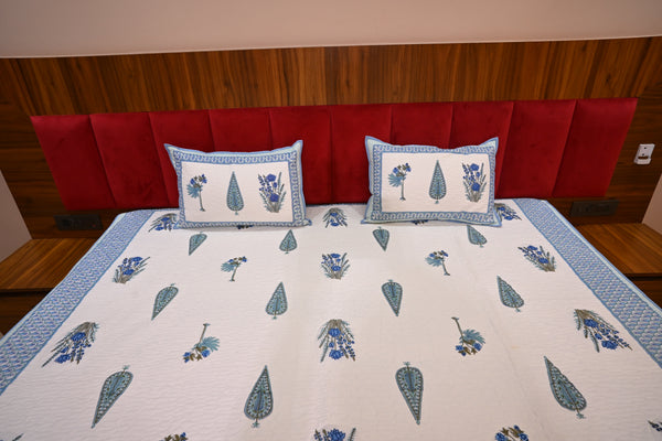 NATURE ART DOUBLE LARGE BEDCOVER BY BLUE BIRD