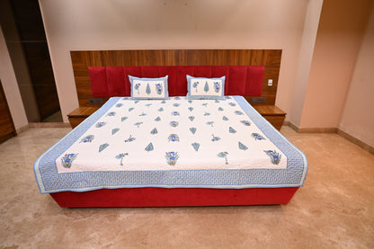 NATURE ART DOUBLE LARGE BEDSHEETS  BY BLUE BIRD