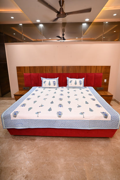 NATURE ART DOUBLE LARGE BEDSHEETS  BY BLUE BIRD