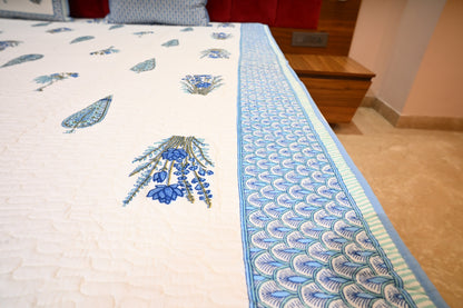 NATURE ART DOUBLE LARGE BEDSHEETS  BY BLUE BIRD