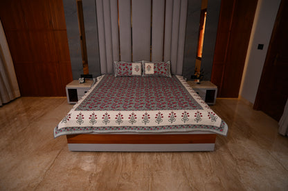 BLOCK BIRD HANDLOOK DOUBLE LARGE TNT JUTE BEDCOVER