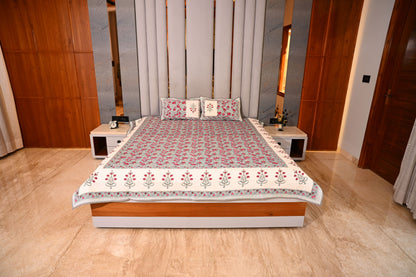 BLOCK BIRD HANDLOOK DOUBLE LARGE TNT JUTE BEDCOVER