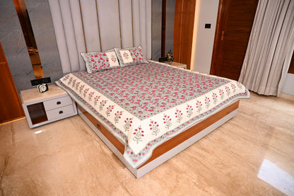 BLOCK BIRD HANDLOOK DOUBLE LARGE TNT JUTE BEDCOVER