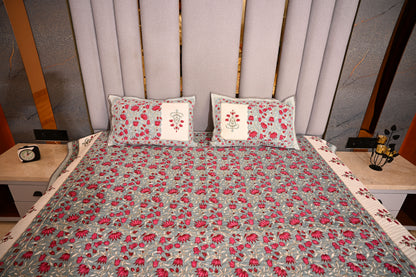 BLOCK BIRD HANDLOOK DOUBLE LARGE TNT JUTE BEDCOVER