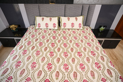 BLOCK BIRD HANDLOOK DOUBLE LARGE TNT JUTE BEDCOVER