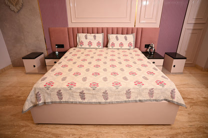 BLOCK BIRD HANDLOOK DOUBLE LARGE TNT JUTE BEDCOVER