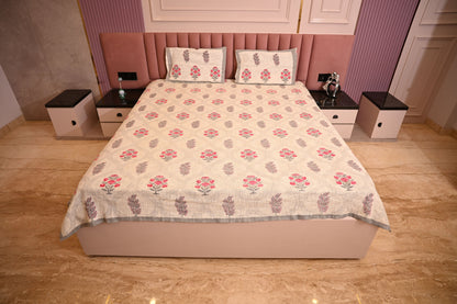 BLOCK BIRD HANDLOOK DOUBLE LARGE TNT JUTE BEDCOVER