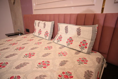 BLOCK BIRD HANDLOOK DOUBLE LARGE TNT JUTE BEDCOVER