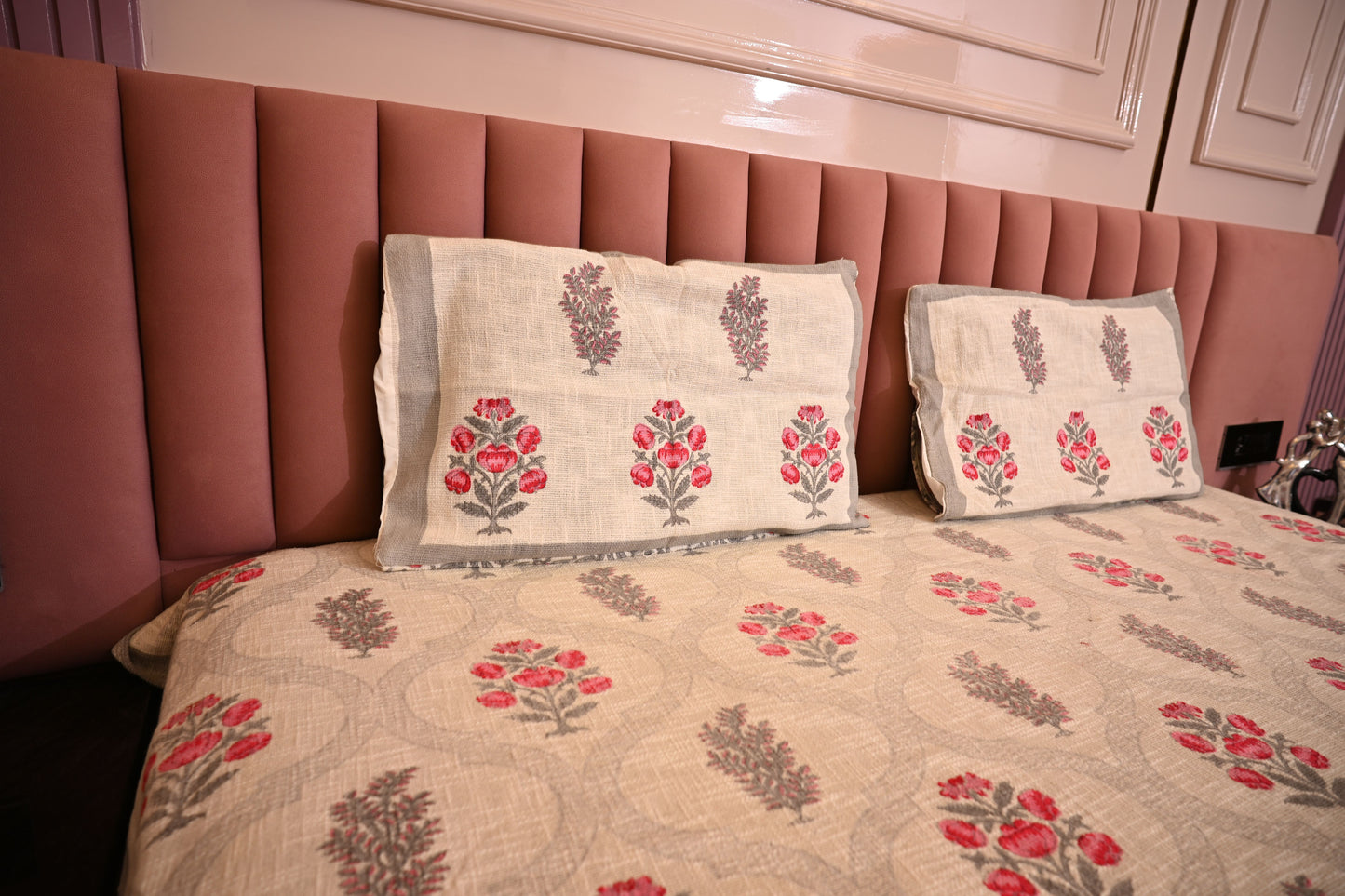 BLOCK BIRD HANDLOOK DOUBLE LARGE TNT JUTE BEDCOVER