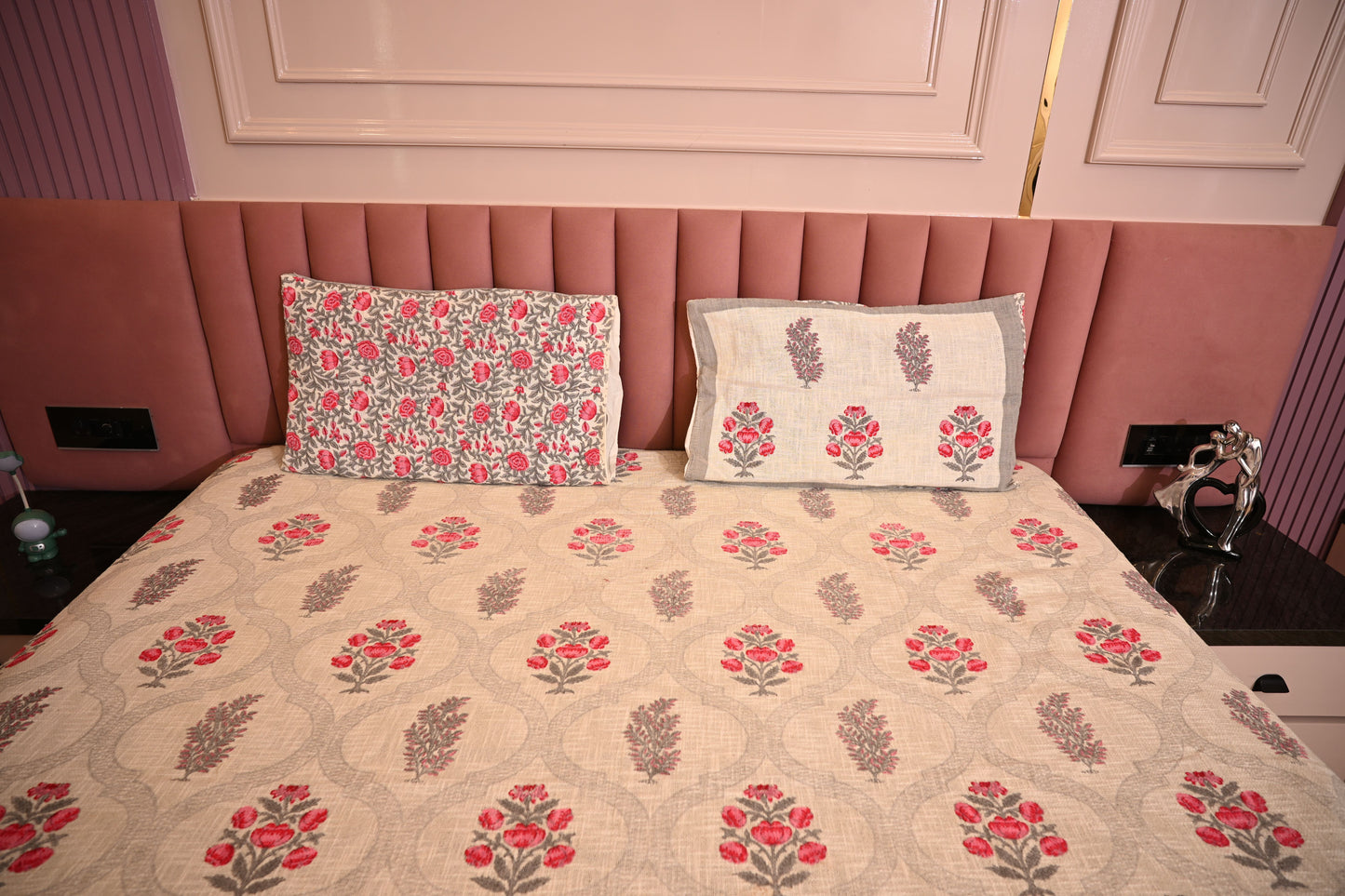 BLOCK BIRD HANDLOOK DOUBLE LARGE TNT JUTE BEDCOVER