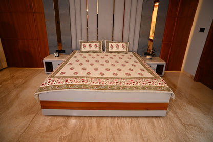 BLOCK BIRD HANDLOOK DOUBLE LARGE TNT JUTE BEDCOVER
